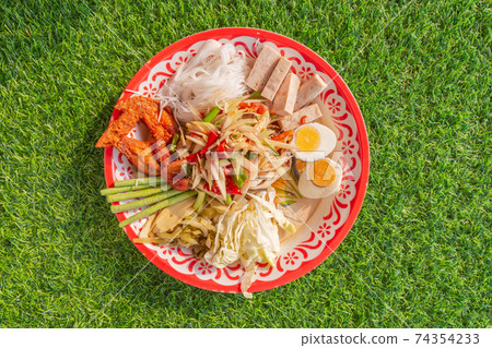 Papaya salad (som tum) tray Papaya salad (som tum) tray 74354233