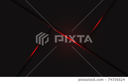 Abstract red light line shadow geometric overlap on dark grey design modern futuristic technology background vector illustration. Abstract red light line shadow geometric overlap on dark grey design modern futuristic technology background vector illustration. 74356824