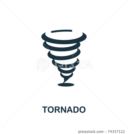 Tornado icon. Simple element from natural disaster collection. Creative Tornado icon for web design, templates, infographics and more 74357122