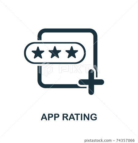App Rating icon from mobile app development collection. Simple line App Rating icon for templates, web design and infographics App Rating icon from mobile app development collection. Simple line App Rating icon for templates, web design and infographics 74357866