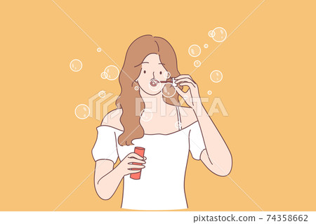 Having fun, summer, leisure concept 74358662