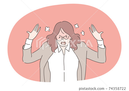 Anger, mental stress, business concept Anger, mental stress, business concept 74358722