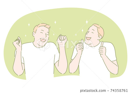 Happiness, positive emotions, cheerful and happy face concept Happiness, positive emotions, cheerful and happy face concept 74358761