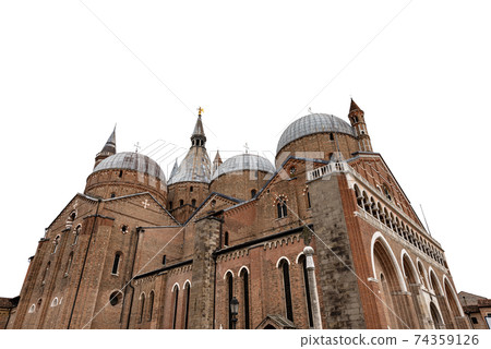 Basilica of Sant Antonio di Padova Isolated on White - Padua Veneto Italy 74359126