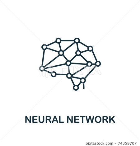 Neural Network icon from machine learning... - Stock Illustration ...