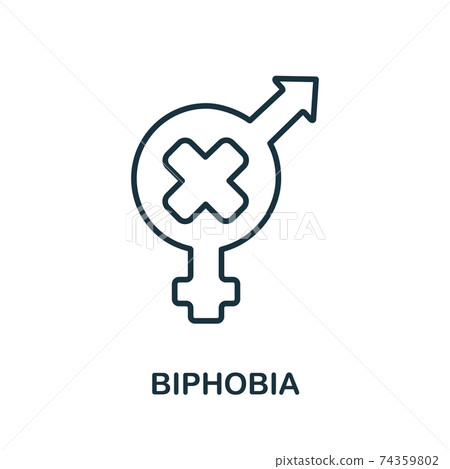 Biphobia icon from lgbt collection. Simple line Biphobia icon for templates, web design and infographics Biphobia icon from lgbt collection. Simple line Biphobia icon for templates, web design and infographics 74359802