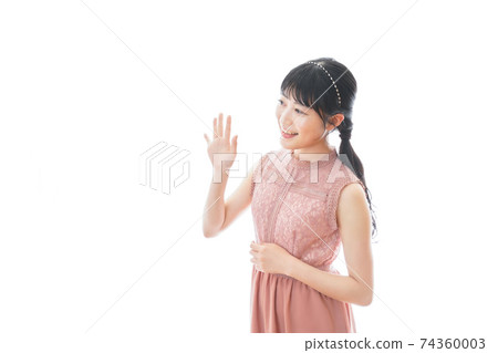 Young woman attending a wedding reception Young woman attending a wedding reception 74360003