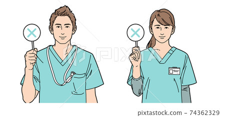 Person illustration nurse male and female identity Person illustration nurse male and female identity 74362329