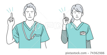 Person illustration nurse male and female identity simple nurse aid 74362986