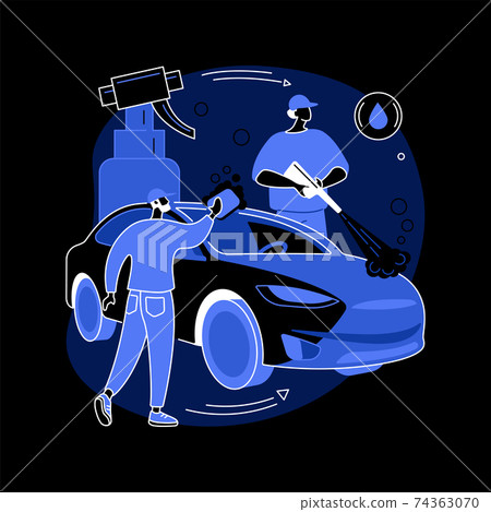 Car wash service abstract concept vector illustration. Car wash service abstract concept vector illustration. 74363070