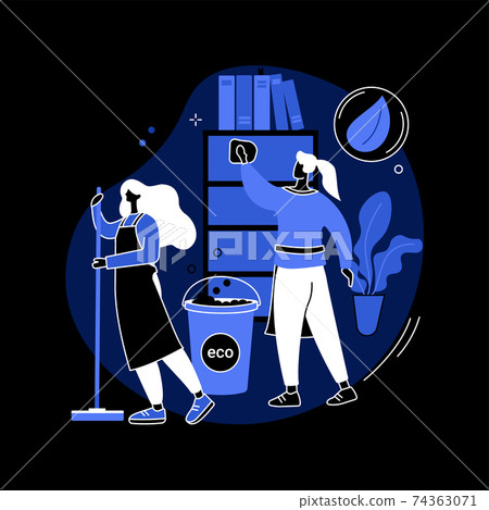 Green cleaning abstract concept vector illustration. Green cleaning abstract concept vector illustration. 74363071