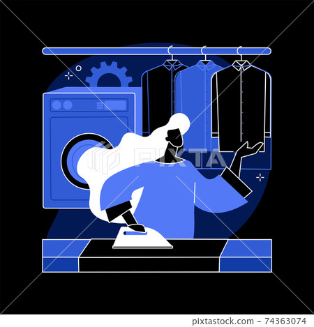 Laundry and dry cleaning abstract concept vector illustration. Laundry and dry cleaning abstract concept vector illustration. 74363074