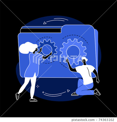 Job sharing abstract concept vector illustration. 74363102