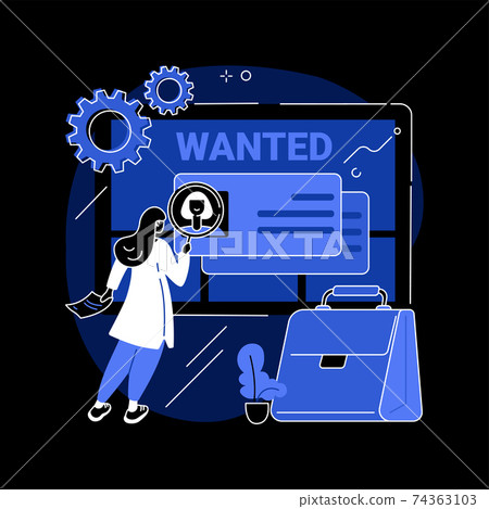 Wanted employees abstract concept vector illustration. 74363103