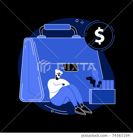 Unemployment abstract concept vector illustration. 74363104