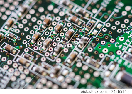 Close-up of electronic components 74365141