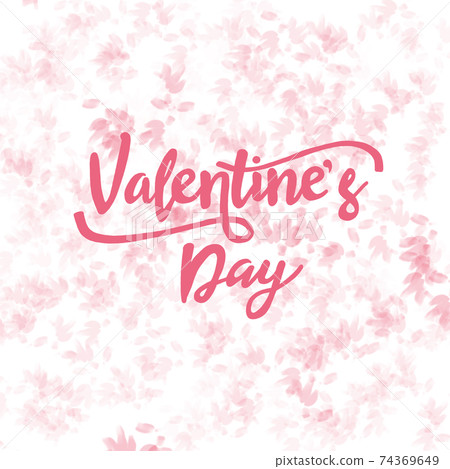 Happy Valentines Day lettering on pink abstract background. Valentines Day greeting card and banner. Happy Valentines Day lettering on pink abstract background. Valentines Day greeting card and banner. 74369649