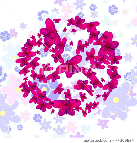 Abstract Butterfly Background vector, spring... - Stock Illustration ...