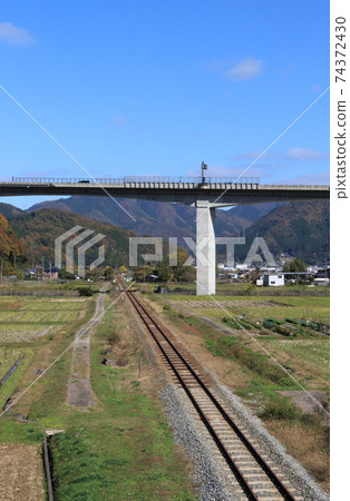 Scenery between Takeda and Wada Mountains on the Bantan Line 74372430