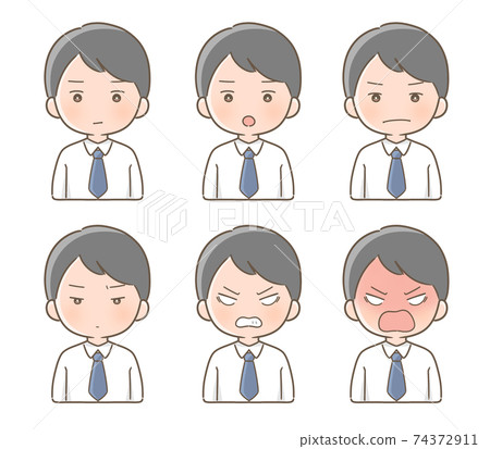 男性面部表情憤怒圖 男性面部表情憤怒圖 74372911