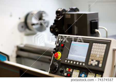 control panel of CNC turret lathe machine control panel of CNC turret lathe machine 74374587