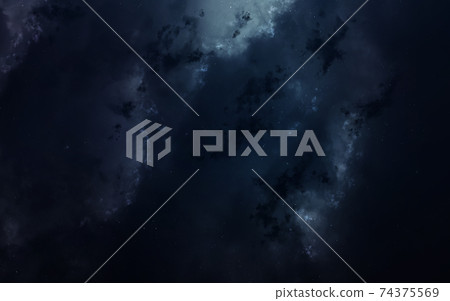 Nebula. Science fiction space wallpaper, incredibly beautiful planets, galaxies, dark and cold beauty of endless universe. Elements of this image furnished by NASA 74375569