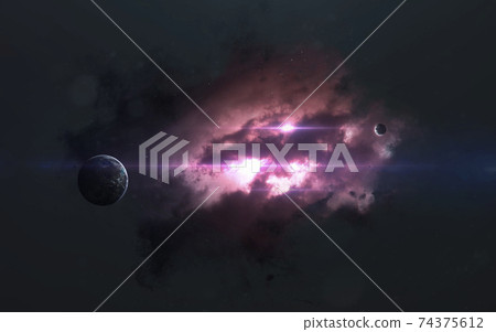 Science fiction space wallpaper, incredibly beautiful planets, galaxies, dark and cold beauty of endless universe. Elements of this image furnished by NASA Science fiction space wallpaper, incredibly beautiful planets, galaxies, dark and cold beauty of endless universe. Elements of this image furnished by NASA 74375612