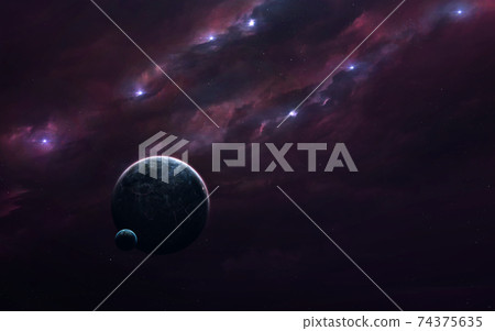 Science fiction space wallpaper, incredibly beautiful planets, galaxies, dark and cold beauty of endless universe. Elements of this image furnished by NASA Science fiction space wallpaper, incredibly beautiful planets, galaxies, dark and cold beauty of endless universe. Elements of this image furnished by NASA 74375635