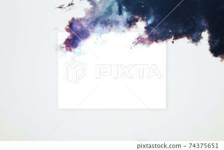Creative layout made of nebula with paper card note. Elements of this image furnished by NASA Creative layout made of nebula with paper card note. Elements of this image furnished by NASA 74375651