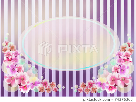 Color illustration of vertical lines and plum blossoms Color illustration of vertical lines and plum blossoms 74376363