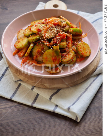 Korean food cucumber vegetable salad, cucumber vegetable salad 74377168