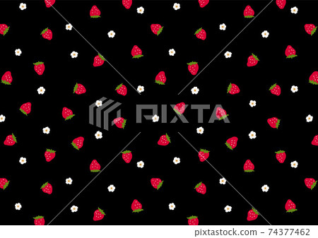 2way草莓圖案-黑色 74377462