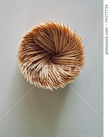 Toothpick background made of wood 74377738