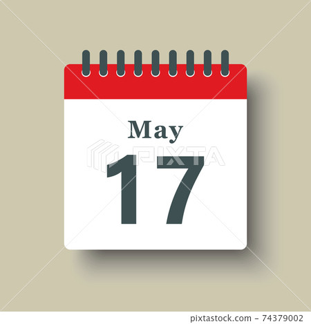 Icon day date 17 May, template calendar page Icon day date 17 May, template calendar page 74379002