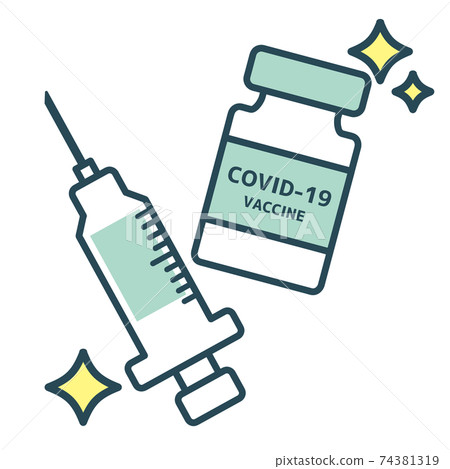 New coronavirus vaccine and syringe New coronavirus vaccine and syringe 74381319