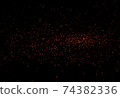 Dark Night Glitter. Glittering golden flashes against a black backdrop 74382336