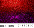 Red and purple glitter and sparkling glitter. Colour transition through the middle 74382340