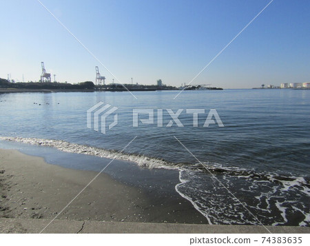 Scenery of port town Scenery of port town 74383635