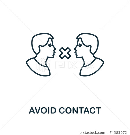 Avoid Contact icon. Simple illustration from coronavirus collection. Creative Avoid Contact icon for web design, templates, infographics and more Avoid Contact icon. Simple illustration from coronavirus collection. Creative Avoid Contact icon for web design, templates, infographics and more 74383972