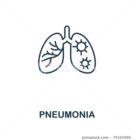 Pneumonia icon. Simple illustration from coronavirus collection. Creative Pneumonia icon for web design, templates, infographics and more Pneumonia icon. Simple illustration from coronavirus collection. Creative Pneumonia icon for web design, templates, infographics and more 74383998