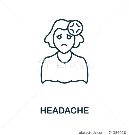 Headache icon. Simple illustration from coronavirus collection. Creative Headache icon for web design, templates, infographics and more 74384018