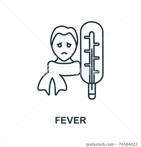 Fever icon. Simple illustration from coronavirus collection. Creative Fever icon for web design, templates, infographics and more Fever icon. Simple illustration from coronavirus collection. Creative Fever icon for web design, templates, infographics and more 74384022