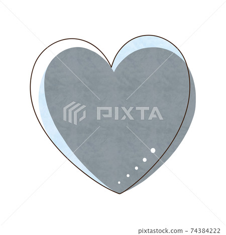 Gray heart 74384222