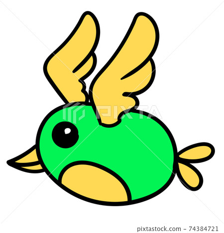 small parakeet bird. doodle icon drawing small parakeet bird. doodle icon drawing 74384721