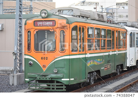 Kagoshima City Transportation Bureau 600 type 602 car (Kagoshima City Tram) Kagoshima City Transportation Bureau 600 type 602 car (Kagoshima City Tram) 74388047