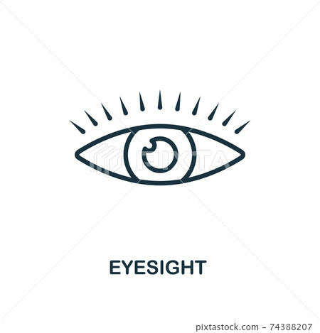 Eyesight icon outline style. Thin line creative Eyesight icon for logo, graphic design and more Eyesight icon outline style. Thin line creative Eyesight icon for logo, graphic design and more 74388207