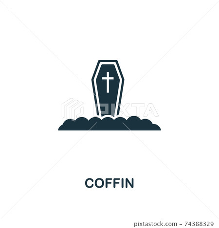 Coffin icon. Premium style design from halloween icon collection. UI and UX. Pixel perfect coffin icon. For web design, apps, software, print usage. Coffin icon. Premium style design from halloween icon collection. UI and UX. Pixel perfect coffin icon. For web design, apps, software, print usage. 74388329