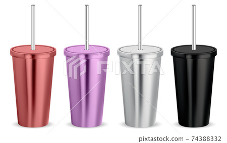 Tumbler mockup. Coffee glass, stainless thermo cup Tumbler mockup. Coffee glass, stainless thermo cup 74388332