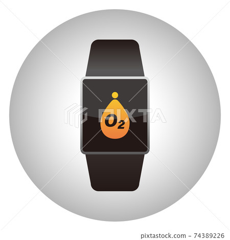 智能手錶的矢量插圖血氧濃度圖標 74389226