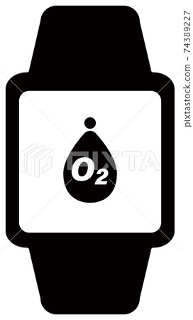 智能手錶的矢量插圖血氧濃度圖標 74389227